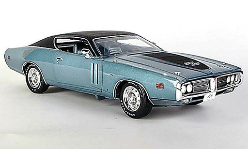 Dodge Charger 1971 1/18 Ertl R/T 426 bluegrey/mattblack diecast model cars