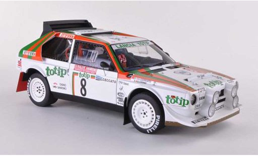 Lancia Delta S4 1/18 Autoart No.8 Rally Sanremo 1986 Cerrato/Cerri diecast model cars