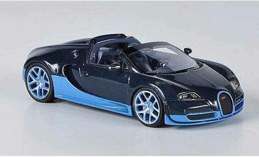 Bugatti Veyron Vitesse 1/43 Look Smart Grand Sport 16.4 Carbonoptik/blue/blue 2012 diecast model cars