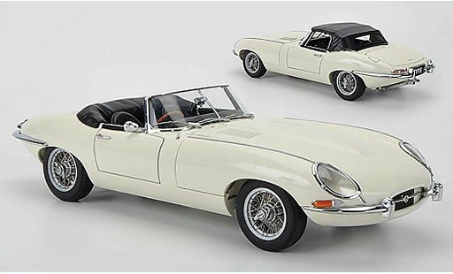 Jaguar E-Type Roadster 1/18 Autoart Series I 3.8 beige diecast model cars
