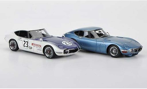 Toyota 2000 GT 1968 1/43 HPI 2000GT-Set: MF12L blue and No.23 D.Jordan SCCA diecast model cars