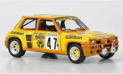 Renault 5 Turbo 1/43 IXO No.47 Gardian Rouby/Giron Rally Monte Carlo 1982 diecast model cars