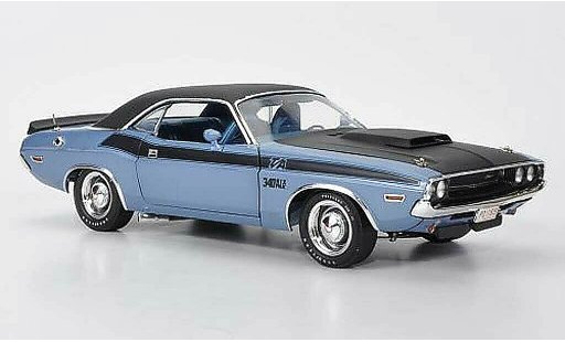 Dodge Challenger 1970 1/18 Highway 61 T/A bluegrey/matt black diecast model cars