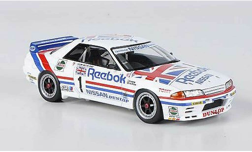 Nissan Skyline R32 1/43 HPI GT-R No.1 Reebok M.Hasemi / A.Olofsson JTC West Japan 1990 diecast model cars