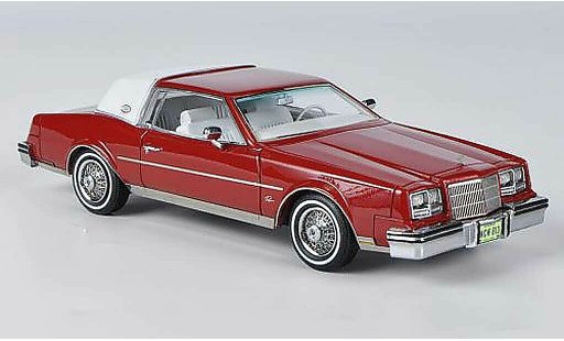 Buick Riviera coupe 1/43 American Excellence 1982 red/white diecast model cars