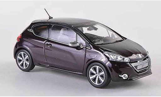 Peugeot 208 Base 1/43 Norev XY purple 3-Turer 2012 diecast model cars