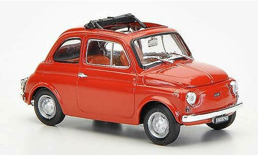 Fiat 500 R 1/43 Brumm redbrown ge?ffnetes folding roof 1972 diecast model cars