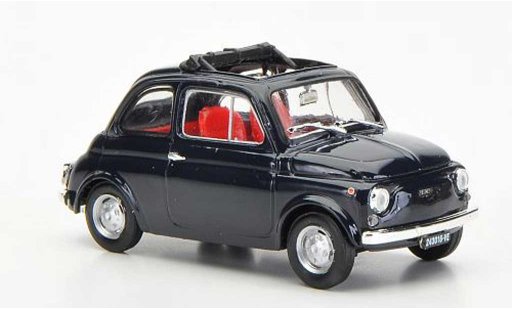 Fiat 500 R 1/43 Brumm blue ge?ffnetes folding roof 1972 diecast model cars