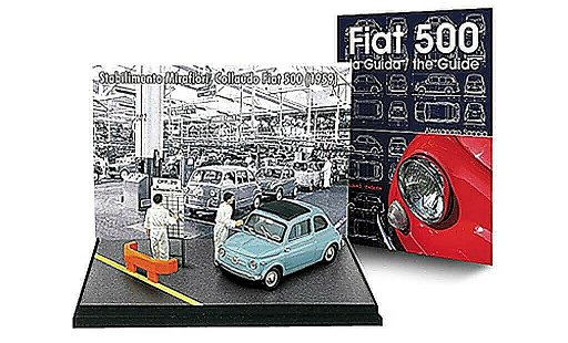 Fiat 500 Nuova 1/43 Brumm Mini-Diorama unBuch: blue 1959 ave2 Figuren + ''- la Guida / the Guide'' diecast model cars