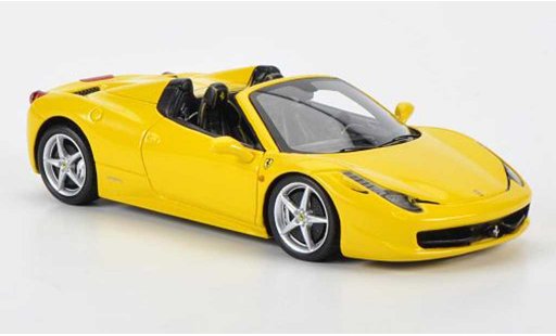 Ferrari 458 Italia Spider 1/43 Fujimi yellow 2012 diecast model cars
