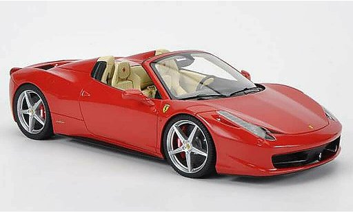 Ferrari 458 Italia Spider 1/18 MR Collection red Interieurfarbe: beige diecast model cars