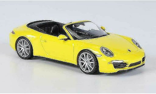 Porsche 911 4S 1/43 Minichamps Carrera Convertible yellow 2012 diecast model cars