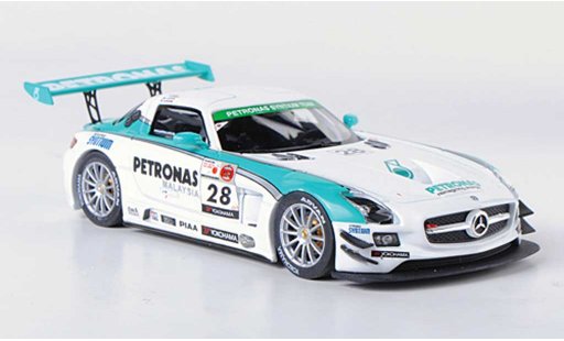Mercedes SLS GT3 1/43 Ebbro AMG No.28 Petronas Syntium M.Moh / T.Kataoka / J.Lester / R.Ritchie 12h Merdeka 2011 diecast model cars