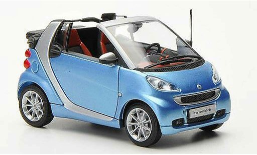 Smart ForTwo Cabrio 1/43 Minichamps Convertible blue/grey 2010 diecast model cars