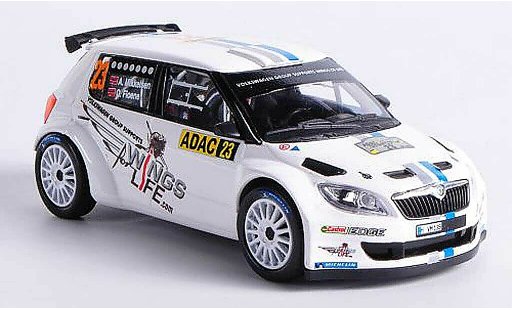 Skoda Fabia S2000 1/43 Abrex No.23 A.Mikkelsen / O.Floene ADAC Rally Germany 2012 diecast model cars