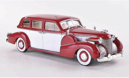 Cadillac Fleetwood Series 75 1/43 WhiteBox V8 Sedan red/white 1939 diecast model cars