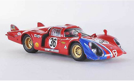 Alfa Romeo 33.2 prototipo 1/43 Best 1969 Le Mans No.36 Pilette/Slotemaker diecast model cars