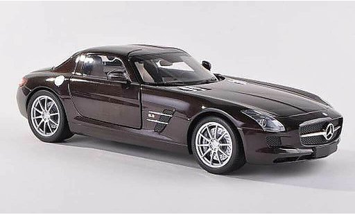 Mercedes SLS Coupe 1/43 Minichamps AMG black-brun 2010 diecast model cars