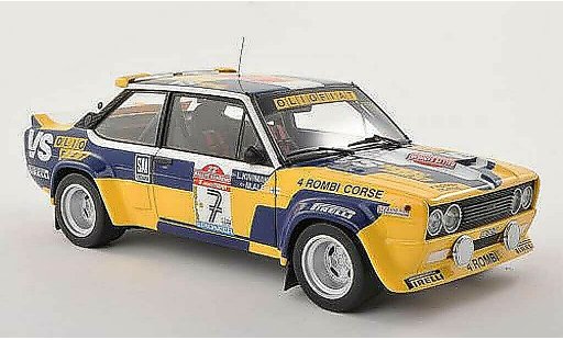 Fiat 131 Abarth 1/18 Kyosho No.7 4 Rombi Corse - VS Olio Rally Sanremo 1980 M.Alen/I.Kivimaki diecast model cars