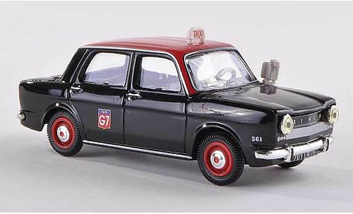 Simca 1000 Taxi 1/43 Norev G7 black/red 1962 diecast model cars