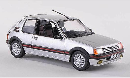 Peugeot 205 GTI 1/43 Norev 1.6 grey diecast model cars