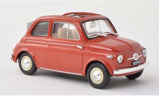 Fiat 500 Nuova 1/43 Brumm rot-brun openes toit rabattable 1957 diecast model cars