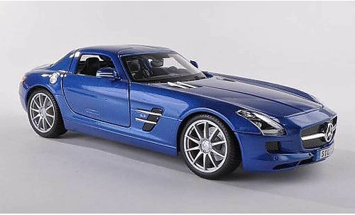 Mercedes SLS Coupe 1/43 Maisto AMG (C197) blue diecast model cars