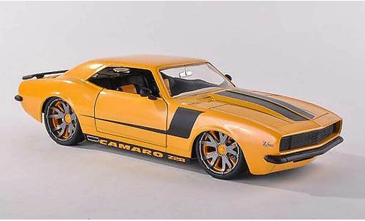 Chevrolet Camaro Z28 1/18 Jada Toys yellow avec blackem stripes 1968 diecast model cars
