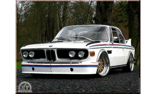 Bmw 3.0 CSL 1/18 Autoart white kit deco l diecast model cars
