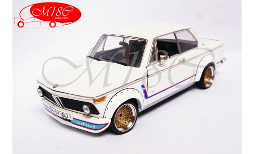 Bmw 2002 Turbo 1/18 Anson white jantes bbs nid d'abeille diecast model cars