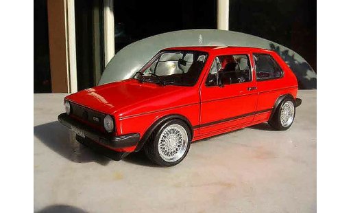 Volkswagen Golf GTI 1/18 Solido rouge jantes bbs diecast model cars