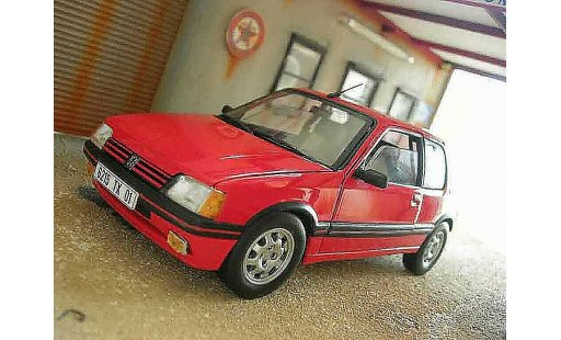 Peugeot 205 GTI 1/18 Solido 1.9 red vallelunga diecast model cars
