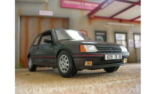 Peugeot 205 GTI 1/18 Solido 1.9 grey graphite diecast model cars