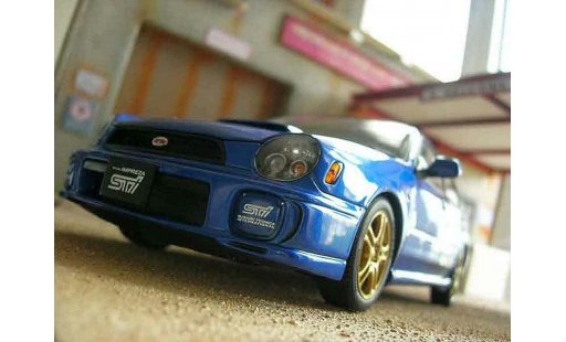 Subaru Impreza STI 1/18 Autoart blue diecast model cars