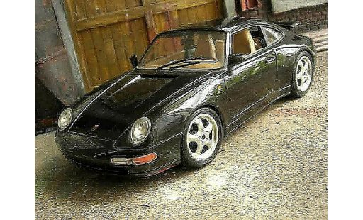 Porsche 911 Carrera 1/18 Burago 2 black diecast model cars