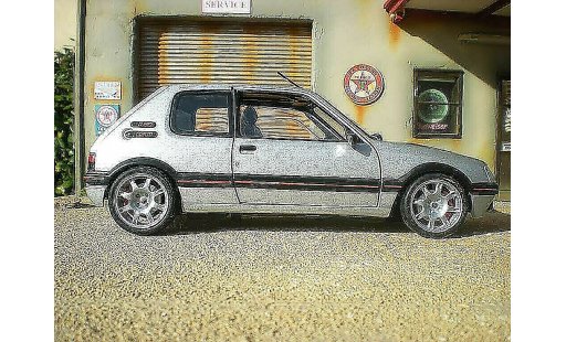 Peugeot 205 GTI 1/18 Solido TCT grey futura jantes PTS diecast model cars
