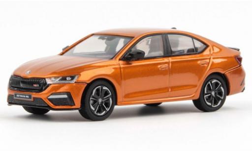 Skoda Octavia 1/43 Abrex IV RS metallise orange 2020 diecast model cars