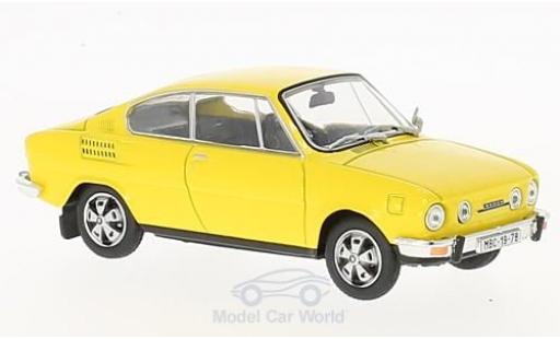 Skoda 110 1/43 Abrex R yellow diecast model cars