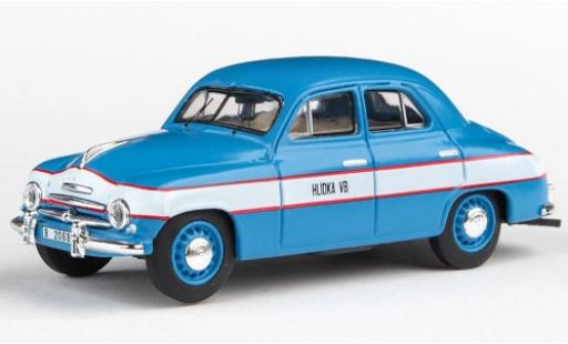 Skoda 120 1/43 Abrex 1 matt-blue/Dekor Hlidka VB 1956 police Tschechien diecast model cars
