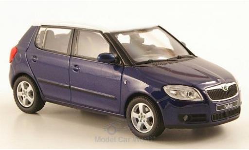 Skoda Fabia 1/43 Abrex II metallic blue/white 2006 diecast model cars