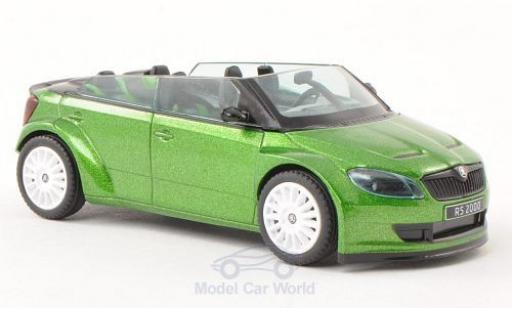 Skoda Fabia 1/43 Abrex RS2000 Concept Car mit whiteen Felgen metallic green diecast model cars