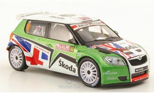 Skoda Fabia 1/43 Abrex S2000 No.10 Rallye Monte-Carlo 2010 G.Wilks/P.Pugh diecast model cars