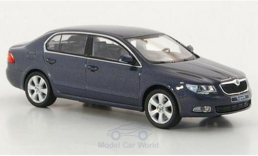 Skoda Superb 1/43 Abrex II blue diecast model cars