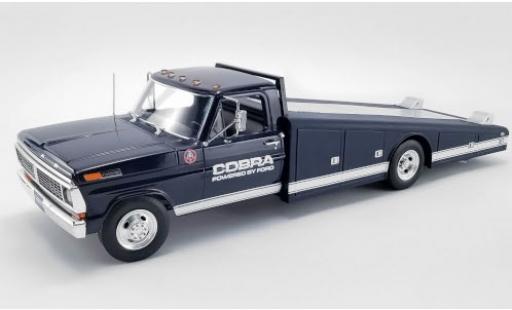 Ford F-350 1/18 ACME Ramp Truck blue/white Shelby Cobra 1970 Powered by diecast model cars