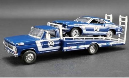 Diecast model cars Ford Mustang 1/64 ACME Boss 302 Trans Am No.2 Clubs Racing Team Trans-Am 1969 mit F-350 Ramp Truck D.Gurney Ford Mustang 1/64 ACME Boss 302 Trans Am No.2 Clubs Racing Team Trans-Am 1969 mit F-350 Ramp Truck D.Gurney diecast model cars