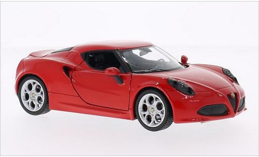 Alfa Romeo 4C coupe 1/24 Welly red 2014 diecast model cars