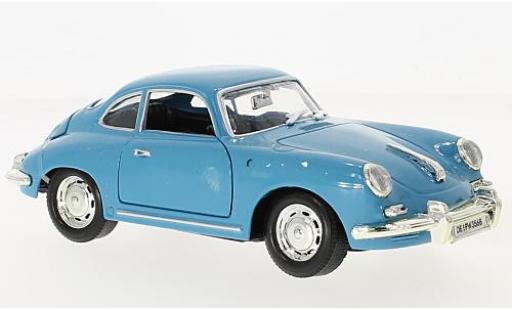 Porsche 356 1/24 Motormax B blue diecast model cars