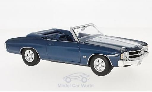 Chevrolet Chevelle 1971 1/24 Welly SS 454 Convertible metallic blue/white 1971 diecast model cars