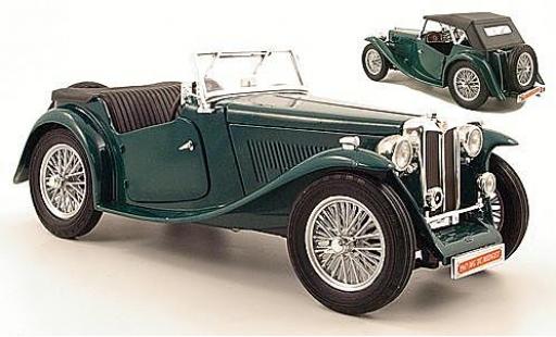 Diecast model cars MG TC 1/18 Yat Ming Midget green RHD 1947 Verdeck couché avec MG TC 1/18 Yat Ming Midget green RHD 1947 Verdeck couché avec diecast model cars