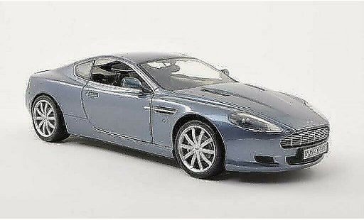 Aston Martin DB9 coupe 1/18 Motormax grey-blue 2006 diecast model cars